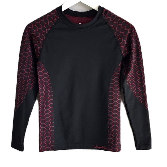 Uniquebella burgundy & black base layer matching set M - Picture 2 of 9